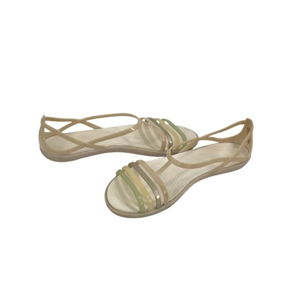 Crocs Isabella Strappy Jelly Slip On Sandals Lightweight Summer Comfort Womens 8 - Picture 1 of 7